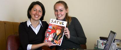 An editor for a Romanian magazine with one of her Projects Abroad interns on a High School Special. A Journalism intern contributes work to a local magazine in Romania during her summer break in high school.